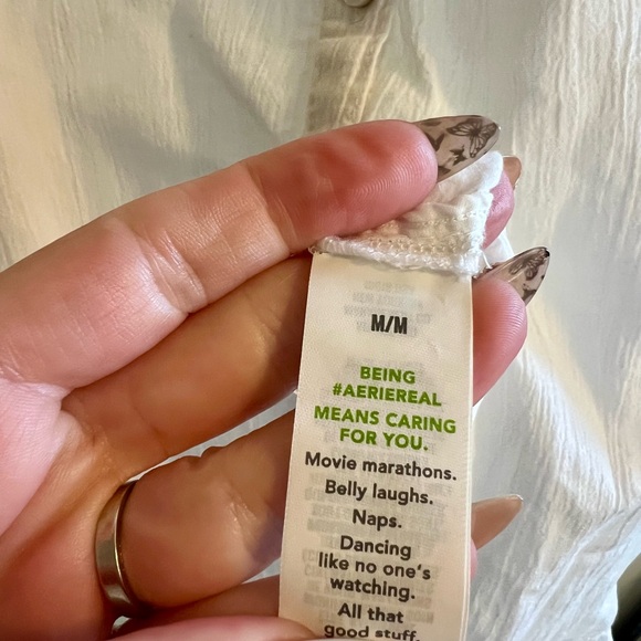 Aerie White Elastic Waist Skirt - Picture 6 of 8